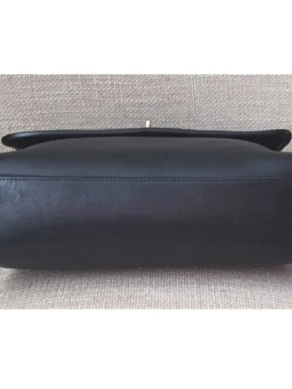 Vintage COACH Court Black Leather Cross-body Bag Satchel Handbag Purse 9870